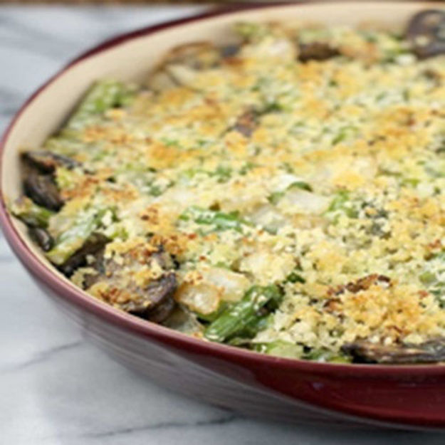 Image de Casserole d'asperges et champignons