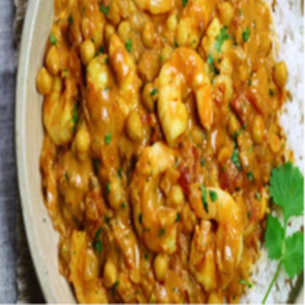 Image de Crevettes aux pois chiches