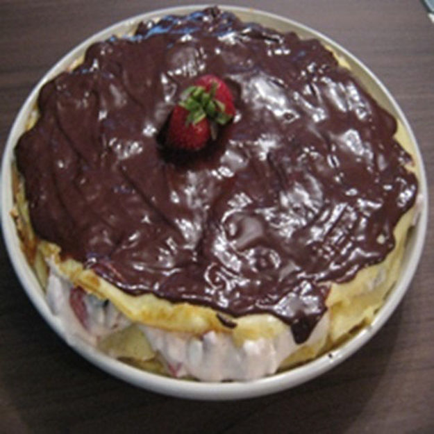 Image de Gâteau de crêpes et fruits