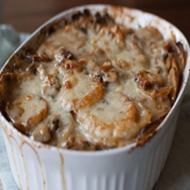 Image de Gratin de champignons de Paris et pommes de terre