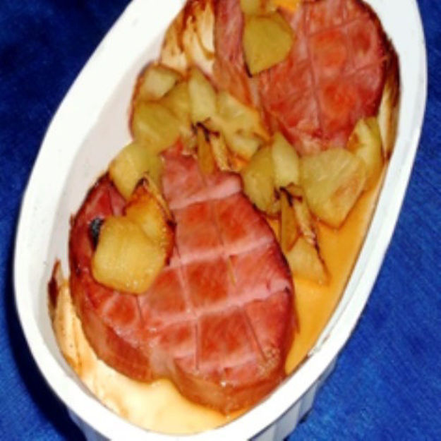 Image de Jambon braisé aux pommes