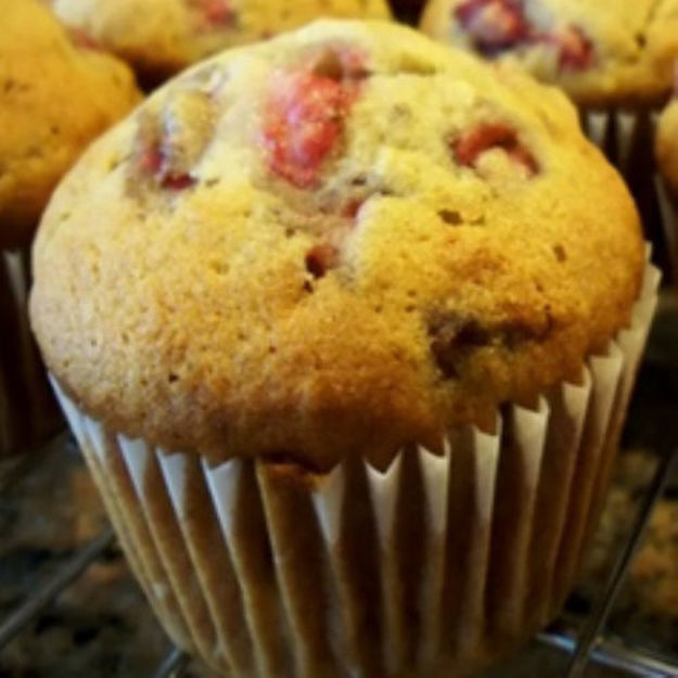 Image de Muffins banane et fraises