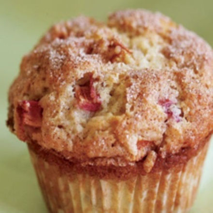 Image de Muffins santé rhubarbe et fraises