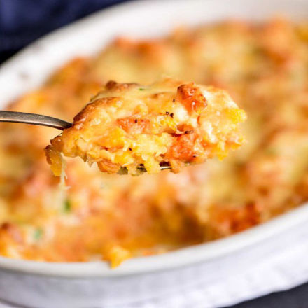 Image de Gratin de rabiole, navet et carottes