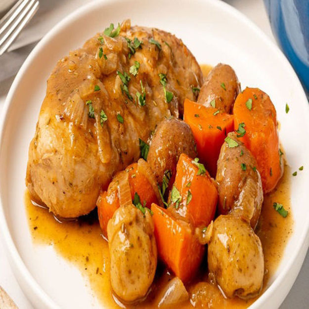 Image de Poitrines de poulet braisées