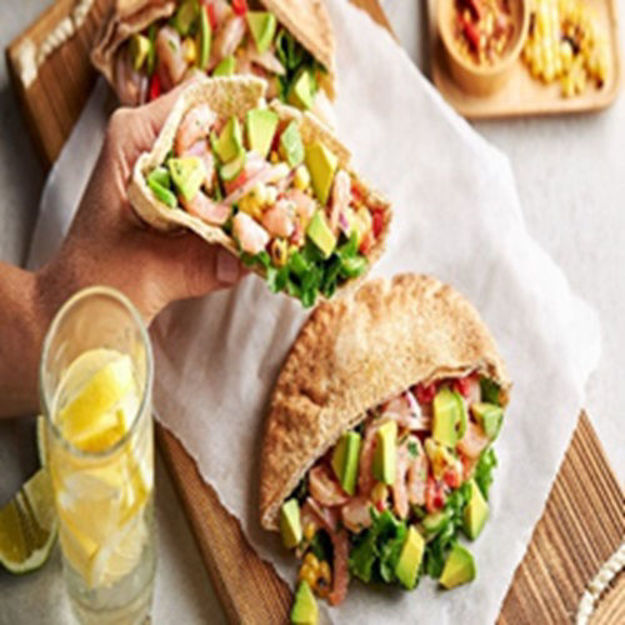 Image de Sandwiche pita aux crevettes nordiques