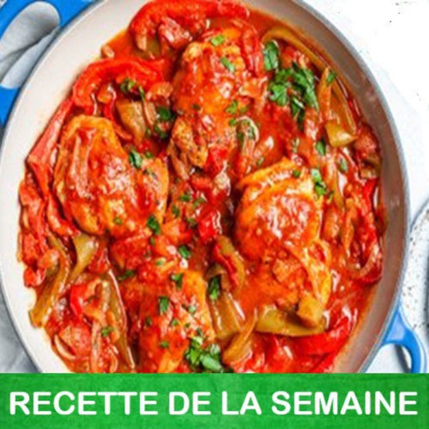 Image de Mijoté de poulet à la rhubarbe et tomate