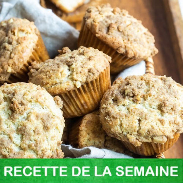 Image de Muffins pommes, café et noix de Grenoble